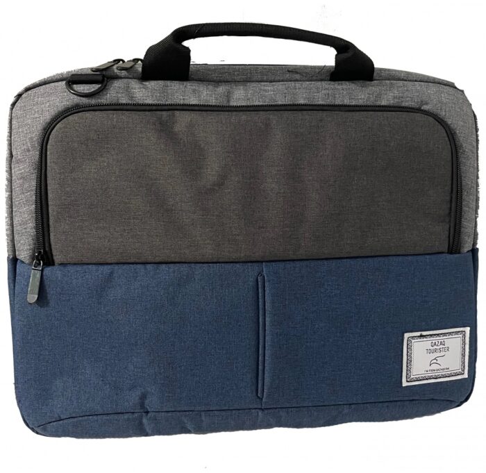 Сумка для ноутбука 16" Qazaq Tourister QT-004, Grey-Blue, нейлон — изображение 1