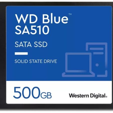 Твердотельный накопитель 500GB SSD WD BLUE SA510 2.5” 7мм SATA 6Gb/s Чтение 555Мб/с Запись 440Мб/с, WDS500G3B0A.