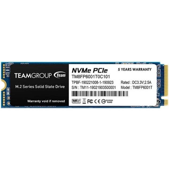 44 M2 1000GB SSD TeamGroup MP33 M.2 NVMe R1800Mb/s W1500MB/s TM8FP6001T0C101 — изображение 1