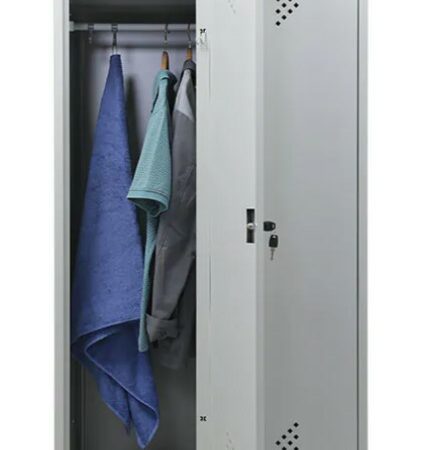 ШКАФ МЕТАЛЛИЧЕСКИЙ ДВУХСЕКЦИОННЫЙ (ВхШхГ): 1860x800x500