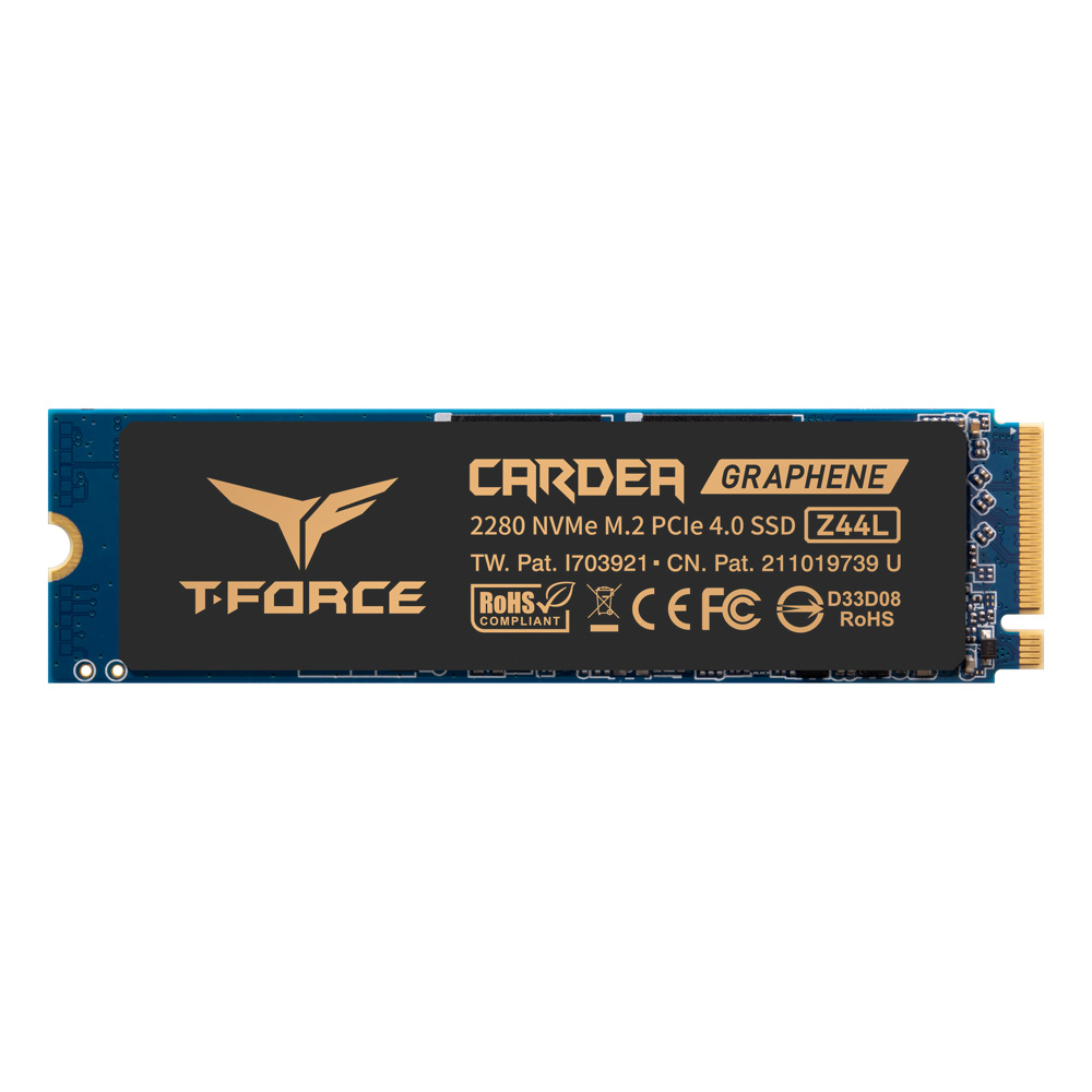 67 M2 250GB SSD TeamGroup T-FORCE CARDEA Z44L Gaming SSD M.2 2280 R3300Mb/s, W1400MB/s PCIe Gen4x4 with NVMe 1.4 TM8FPL250G0C127 — изображение 1