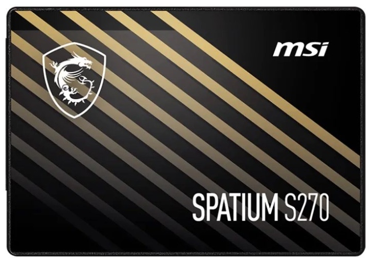 9 Твердотельный накопитель  960Gb SSD MSI SPATIUM S270 SATA III 2.5" R500Mb/s W450MB/s SPATIUM S270 — изображение 1