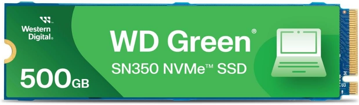97 M2  500GB SSD WD GREEN SN350 M.2 2280 NVMe x4 R2400Mb/s W1500Mb/s WDS500G2G0C — изображение 1