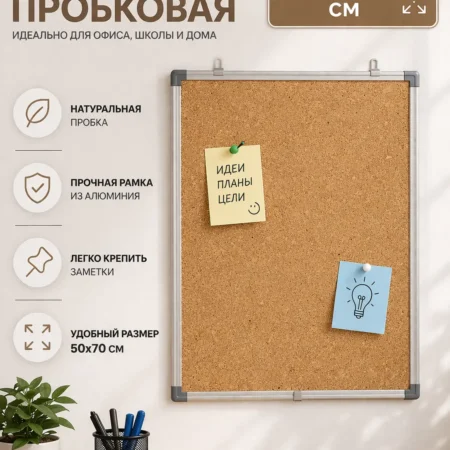 Доска пробковая 50x70