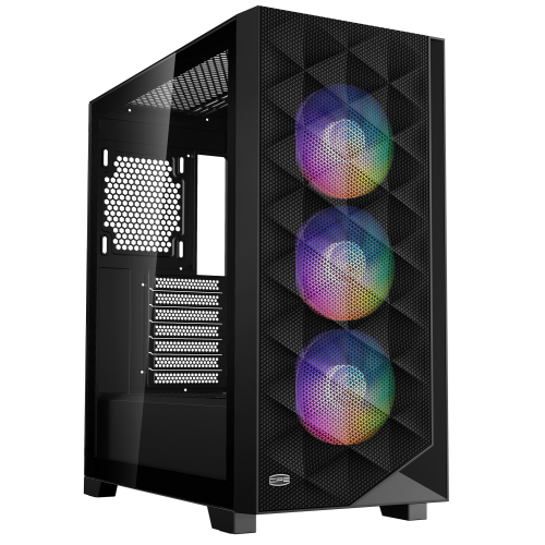 pccooler-c3d510-argb-tempered-glass-bez-bp-c3d510-bkp3-gl-black Корпус PCCooler — изображение 1