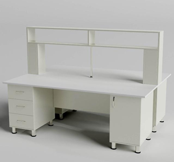 Стол лабораторный островной на 4 места