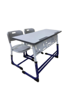 Парта 2-х местная со стульями, регулируемая