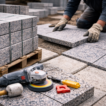 Работа укладка гранита