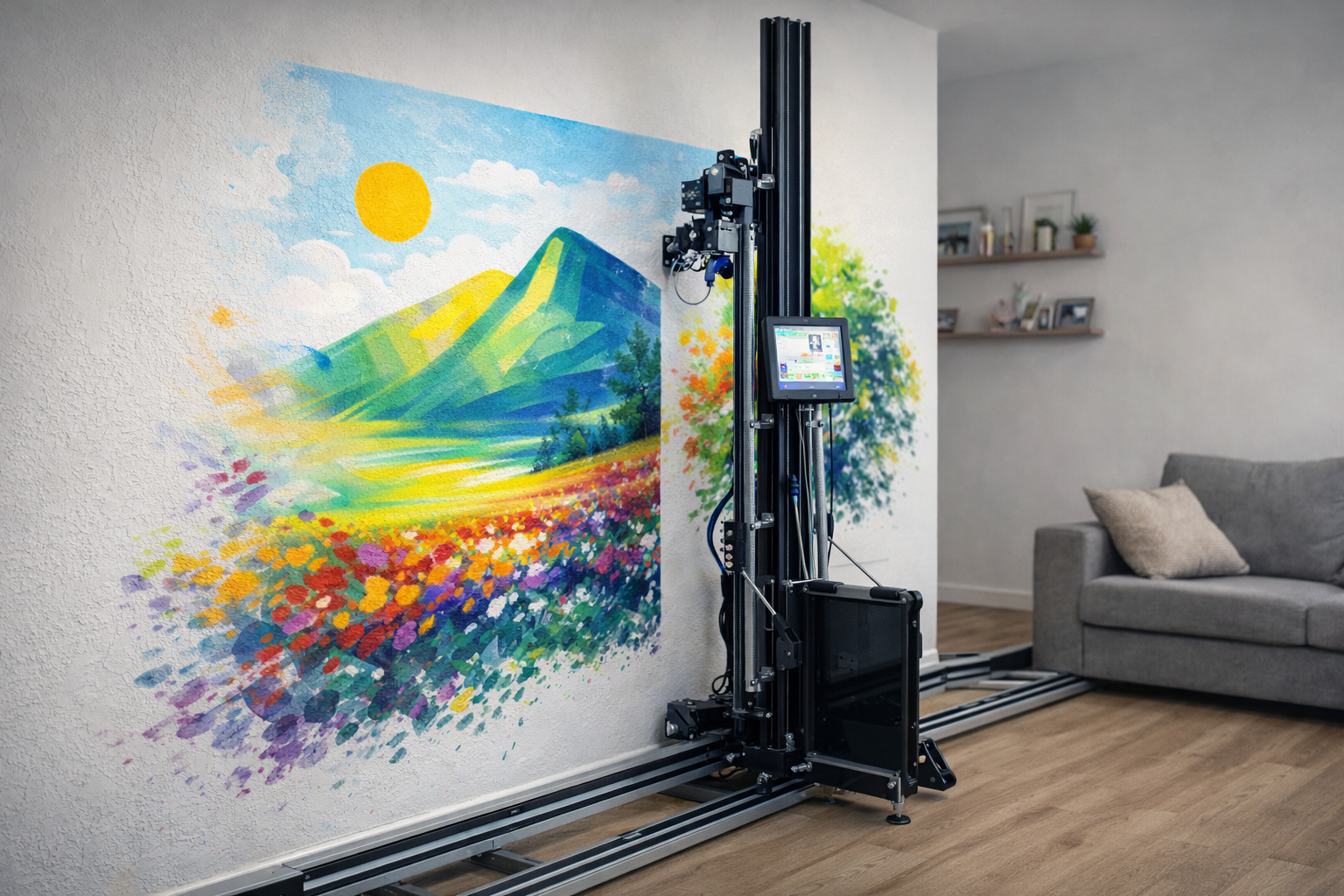 Печать на стенах принтером - печать на стенах в Алматы